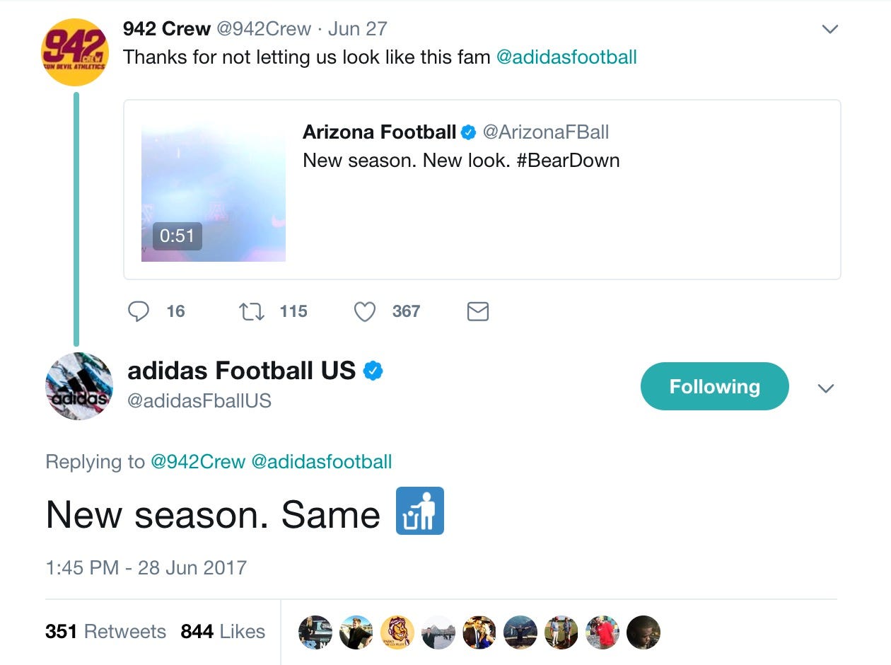 adidas official twitter